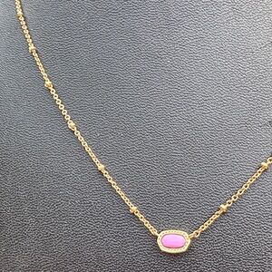 Kendra Scott Gold Necklace with Pink Accent